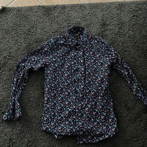 Floral long sleeve dress shirt